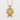 Close-up view of the premium 925 sterling silver angel wing pendant with 14K gold vermeil resting on a textured surface