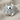 Rosette Skull Ring, polished silver, front view