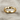 Faceted Rhombus Ring, gold vermeil, front view displaying faceted band