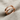 Safety Pin Ring, rose gold, product photo on fabric
