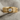 Grooved Solitaire Ring, gold vermeil, front view on fabric