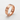 Japanese Seigaiha wave ring in rose gold vermeil, angled studio view