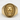 Hammered Oni Mask Ring, gold vermeil, front view