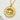 Hammered Lotus Blossom Pendant, gold vermeil finish, front view on stone background