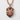 Samurai Kabuto Helmet Pendant, rose gold finish, front view