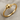 Celestial Sun Ring, gold vermeil, angled product photo on linen