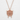 Hammered Disc Torii Gate Pendant, rose gold, front view