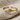 Palm Tree Ring, gold vermeil, angled product view on fabric