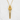 Japanese chopsticks pendant, gold vermeil, front view on textured stone