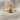 Tropical Pineapple Ring, gold vermeil, front view on linen