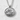 Great Wave Oval Pendant, polished silver, front view