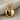 Heart Padlock Pendant, gold vermeil, front view on linen fabric
