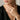 Diagonal Gemstone Wedding Ring worn on model's hand