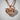 Dolphin Heart Pendant, rose plated silver, front view showing rose finish