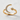 Crescent Moon Star Wrap Ring, gold vermeil, studio product view on white surface