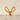 Pointed Chevron Ring, gold vermeil, angled front view on stone