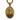 14K gold vermeil Saint Jude pendant showing intricate facial details and staff against a textured background.