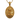 14K gold vermeil Saint Hildegard pendant showing intricate detailed relief of the Christian saint holding a book