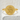 Kanji Strength Medallion Ring, gold vermeil, front view on stone display