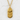 Japan Rising Sun Dog Tag Pendant, gold vermeil, front view on white background