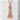 Kobe Port Tower Pendant, rose plated silver, front view on white stone