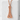 Kobe Port Tower Pendant, rose plated silver, front view on white stone