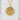 Hammered Do Kanji Pendant, gold vermeil, display on concrete pedestal