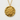 Hammered Courage Kanji Medallion Pendant, gold vermeil, front view on white