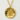 Hikari Kanji Light Pendant, gold vermeil finish, front view on textured background