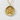 Kanji Beauty Pendant, gold vermeil, front view on white textured surface