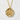 Hammered Truth Kanji Pendant, gold vermeil, front view on textured background