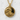 Great Wave Medallion Pendant, gold vermeil, front view on white texture