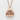 Onigiri nori wrap pendant, rose gold finish, front view