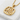 Close-up of the elegant 925 sterling silver Fuku Kanji Pendant resting on a textured stone surface