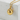 Takoyaki octopus ball pendant, gold vermeil, on concrete display