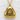 Salmon Onigiri Pendant, gold vermeil, front view on textured surface