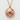 Melon Pan Pendant, rose plated silver, front product view
