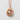 Ramen egg pendant, rose gold plated finish, front view