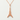 Tokyo Tower Lattice Pendant, rose gold, front view on white