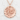 Harmony kanji medallion pendant, rose gold plated, front view
