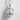 Daruma Doll Pendant, polished silver, front product view