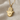 Smooth Eye Hamsa Hand Pendant, gold vermeil, front view with chain