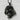 Native Spirit Pendant, black rhodium finish, front view on display