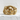 Two Headed Snake Skull Ring, gold vermeil, front product photo