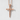 Wrapped Nail Cross Pendant, rose gold, front product photo