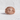 Templar Shield Ring, rose gold, front view on stone pedestal
