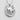 Bridled Horse Horseshoe Pendant, polished, product photo on white stone background