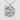Bull Moose Pendant, polished silver, front view