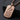Masonic Dog Tag Pendant, rose gold, angled product view on slate base