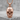 Memento Mori Masonic Skull Pendant, rose gold plated, front view